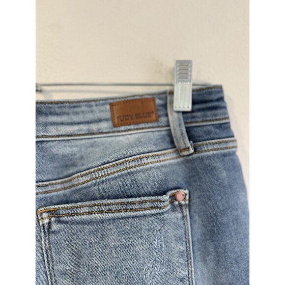 Judy Blue Jeans Womens Size 5 Blue Boyfriend Fit Distressed Ripped Denim - Picture 4 of 6